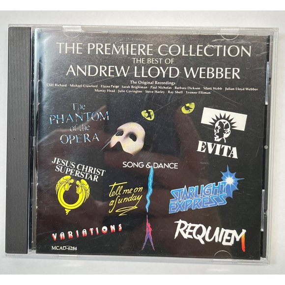 The Best of Andrew Lloyd Webber the Premiere Collection CD 1988 Evita Phantom - Picture 2 of 5